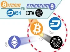 BITCOIN contre ETHEREUM DASH IOTA