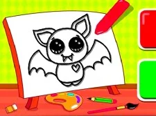 Chauve-souris à colorier facile pour enfants